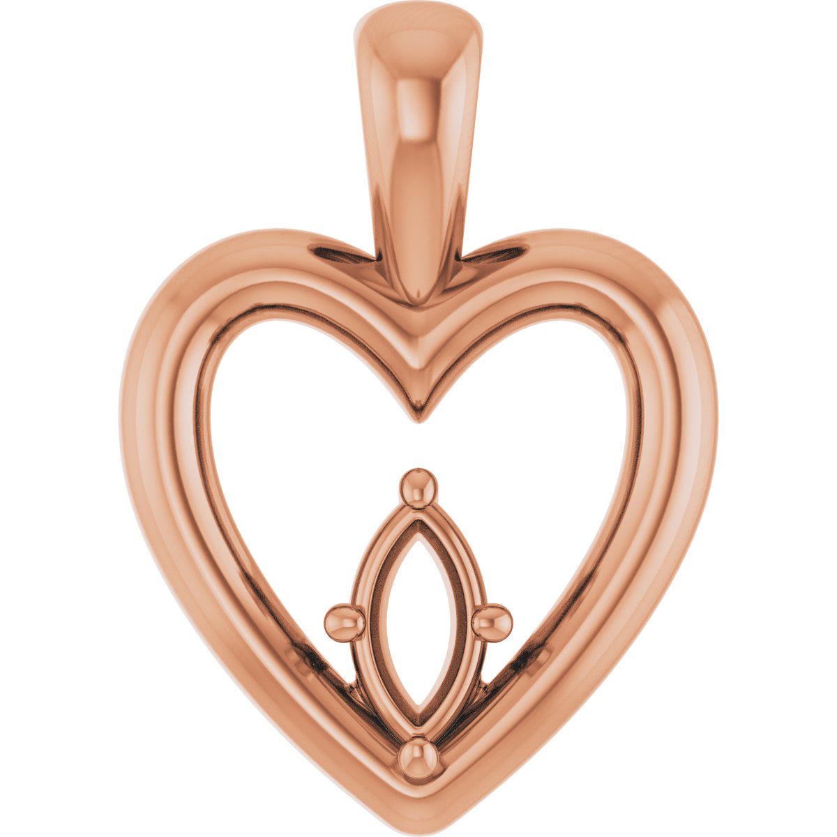 Solitaire Heart Pendant
