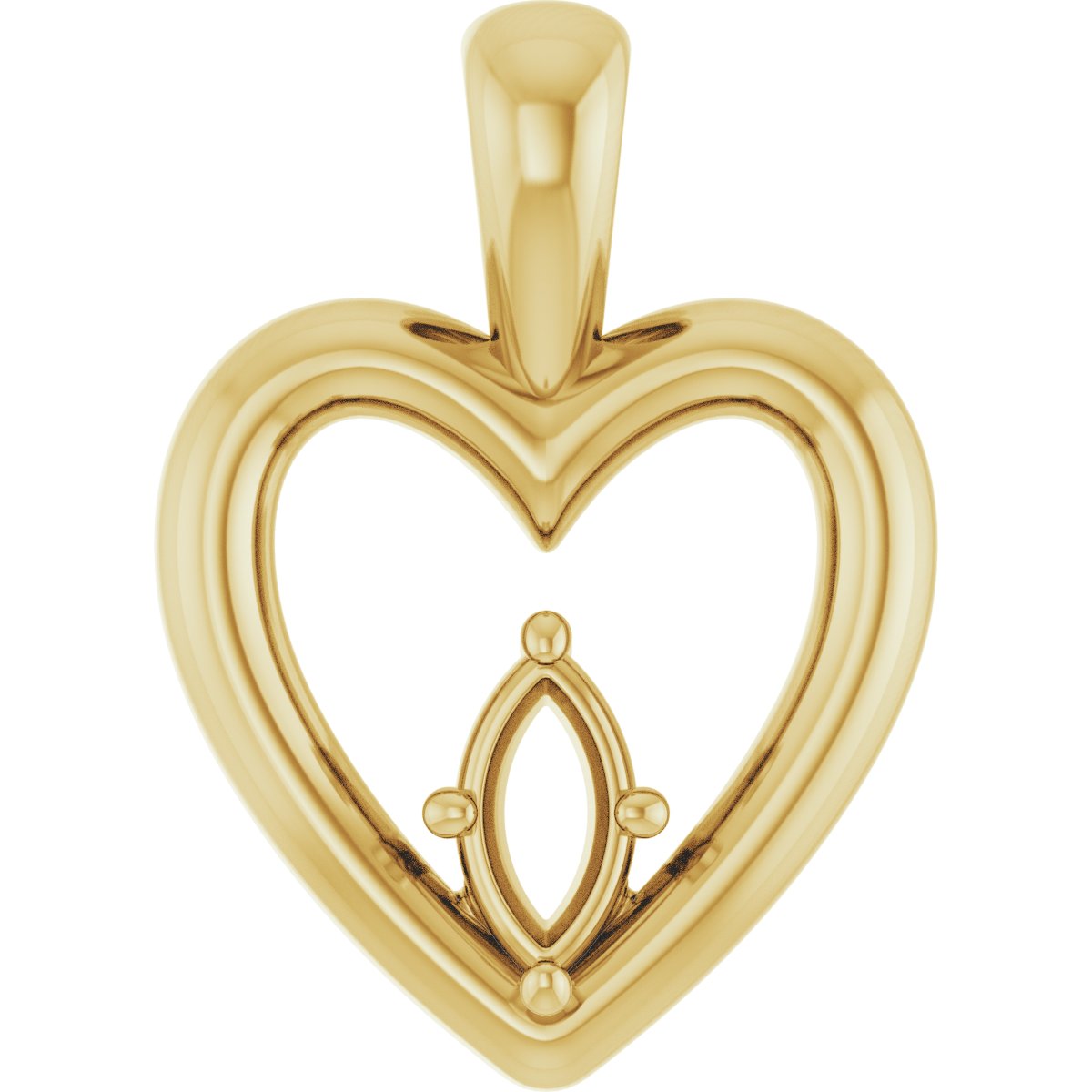 Solitaire Heart Pendant