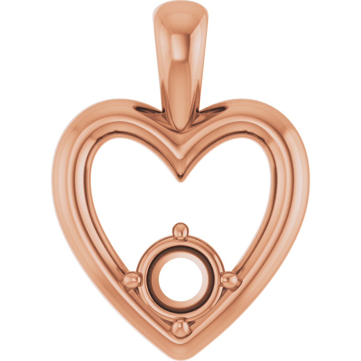 Solitaire Heart Pendant