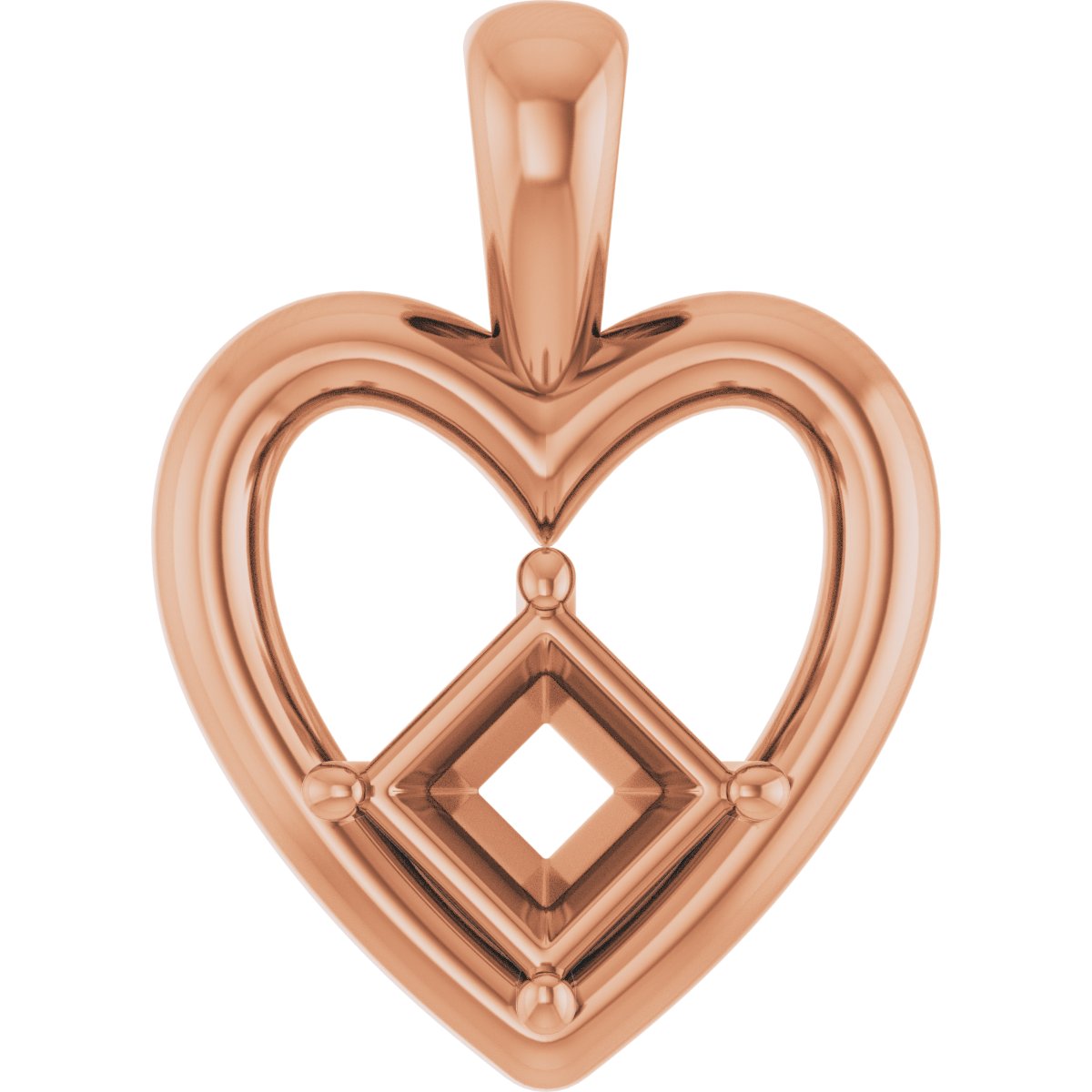 Solitaire Heart Pendant