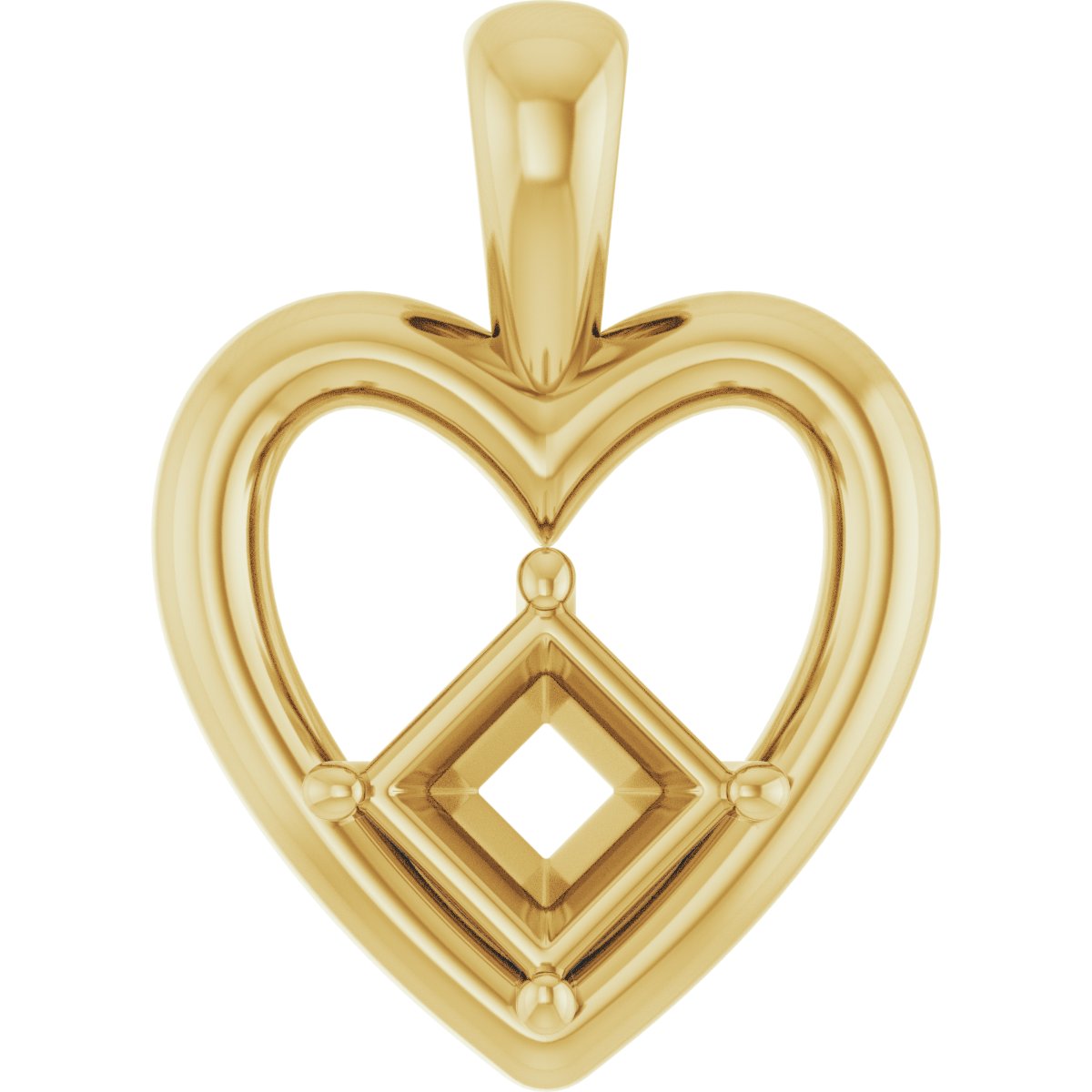 Solitaire Heart Pendant