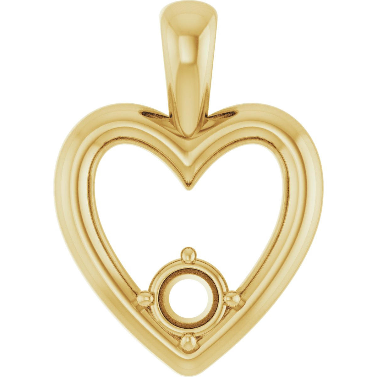 Solitaire Heart Pendant