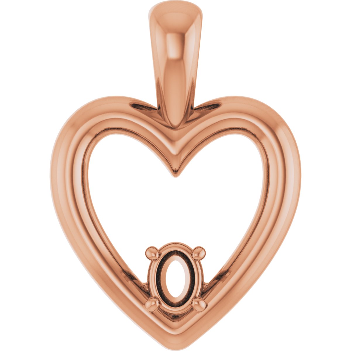 Solitaire Heart Pendant