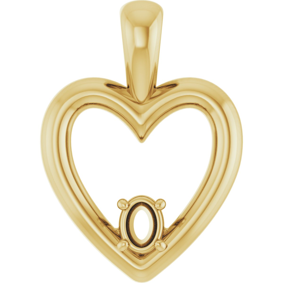 Solitaire Heart Pendant