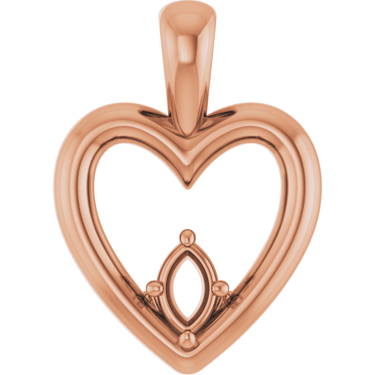 Solitaire Heart Pendant