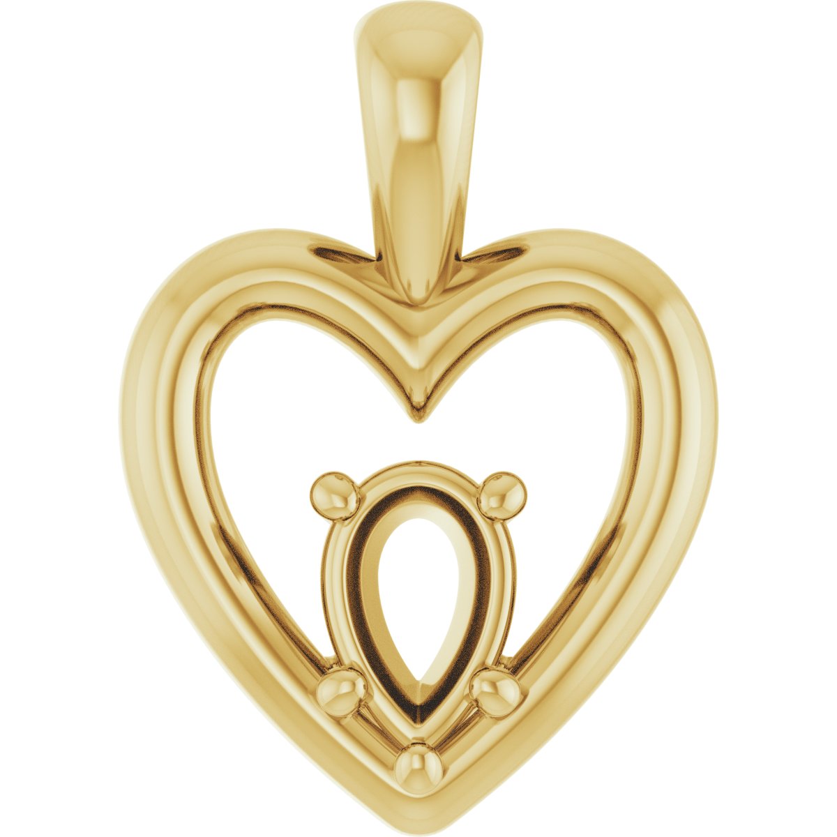 Solitaire Heart Pendant