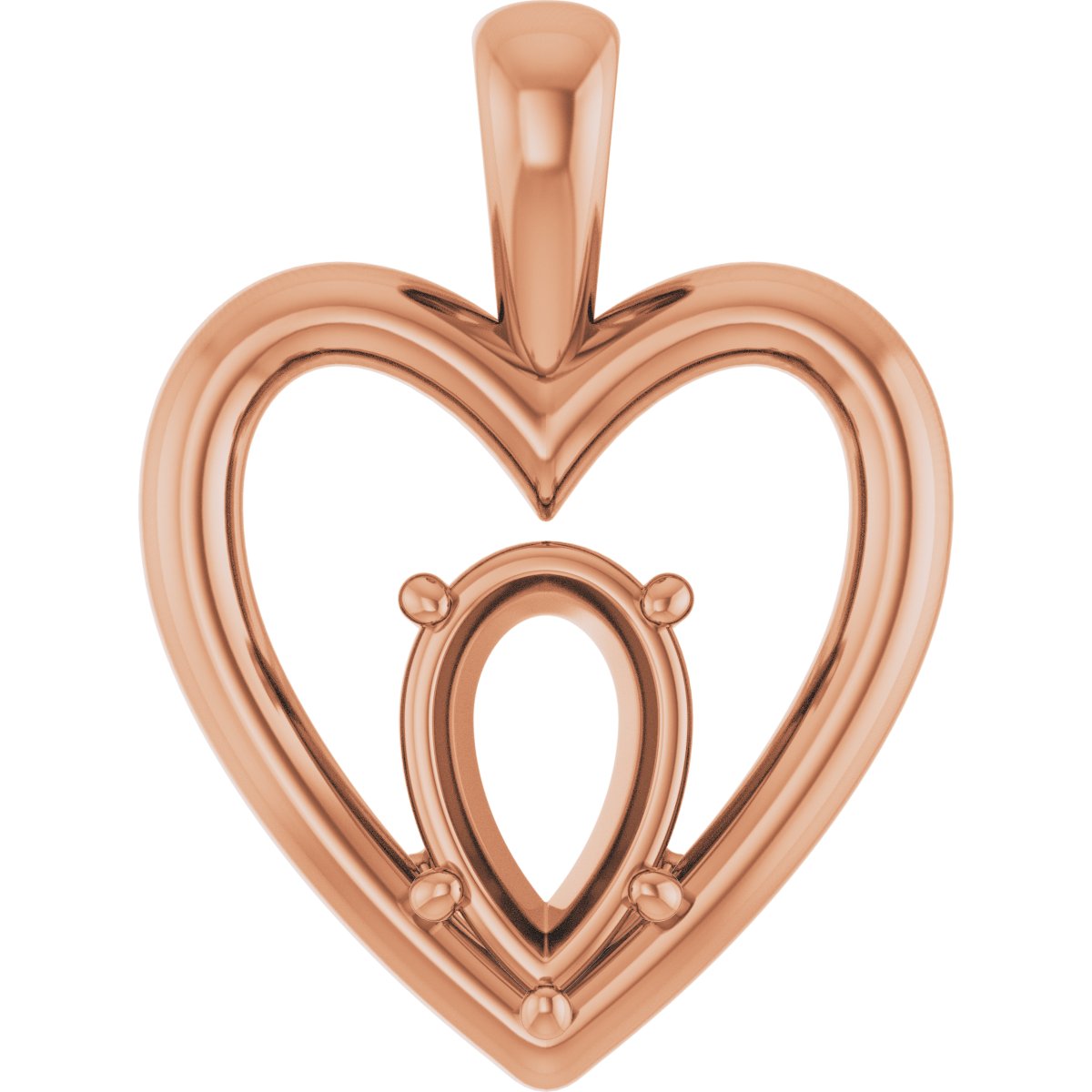 Solitaire Heart Pendant