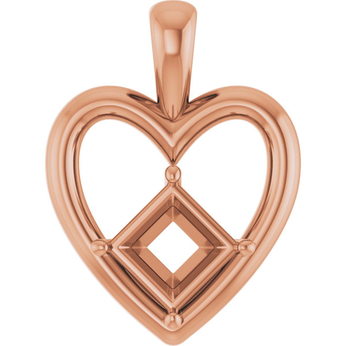 Solitaire Heart Pendant