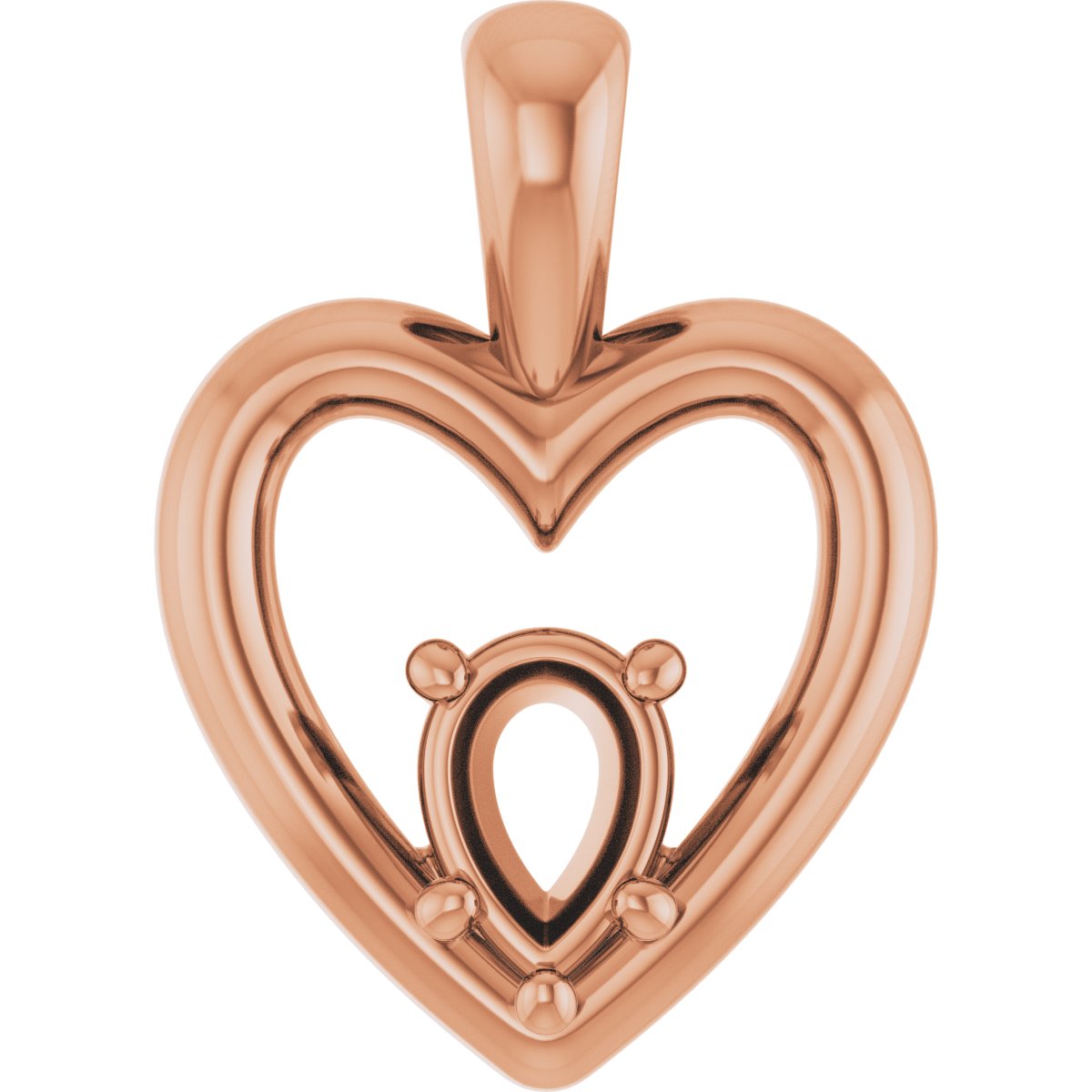 Solitaire Heart Pendant