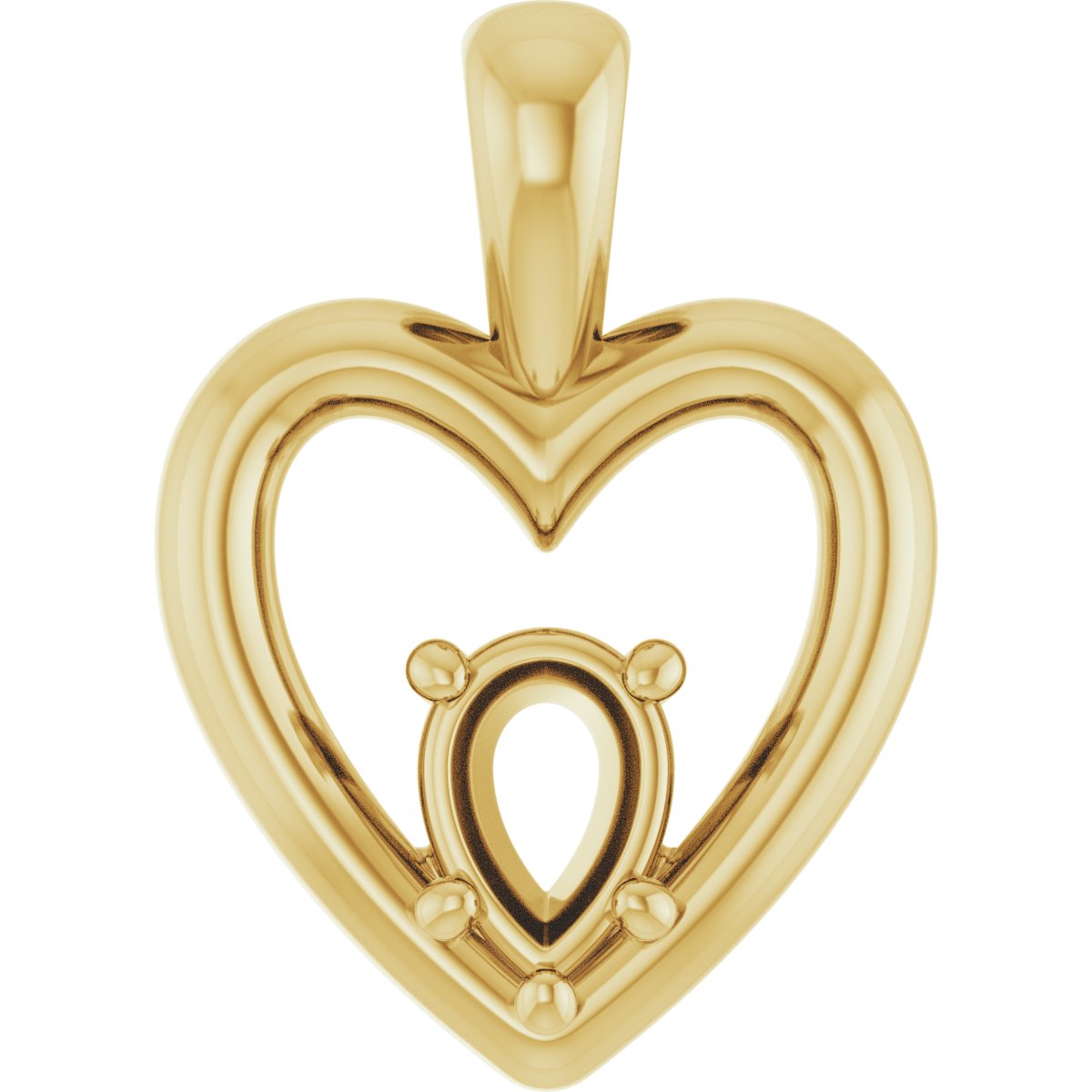 Solitaire Heart Pendant