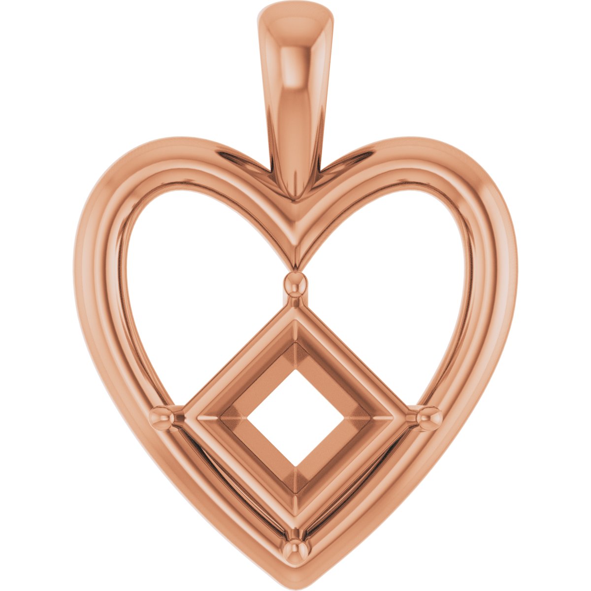 Solitaire Heart Pendant