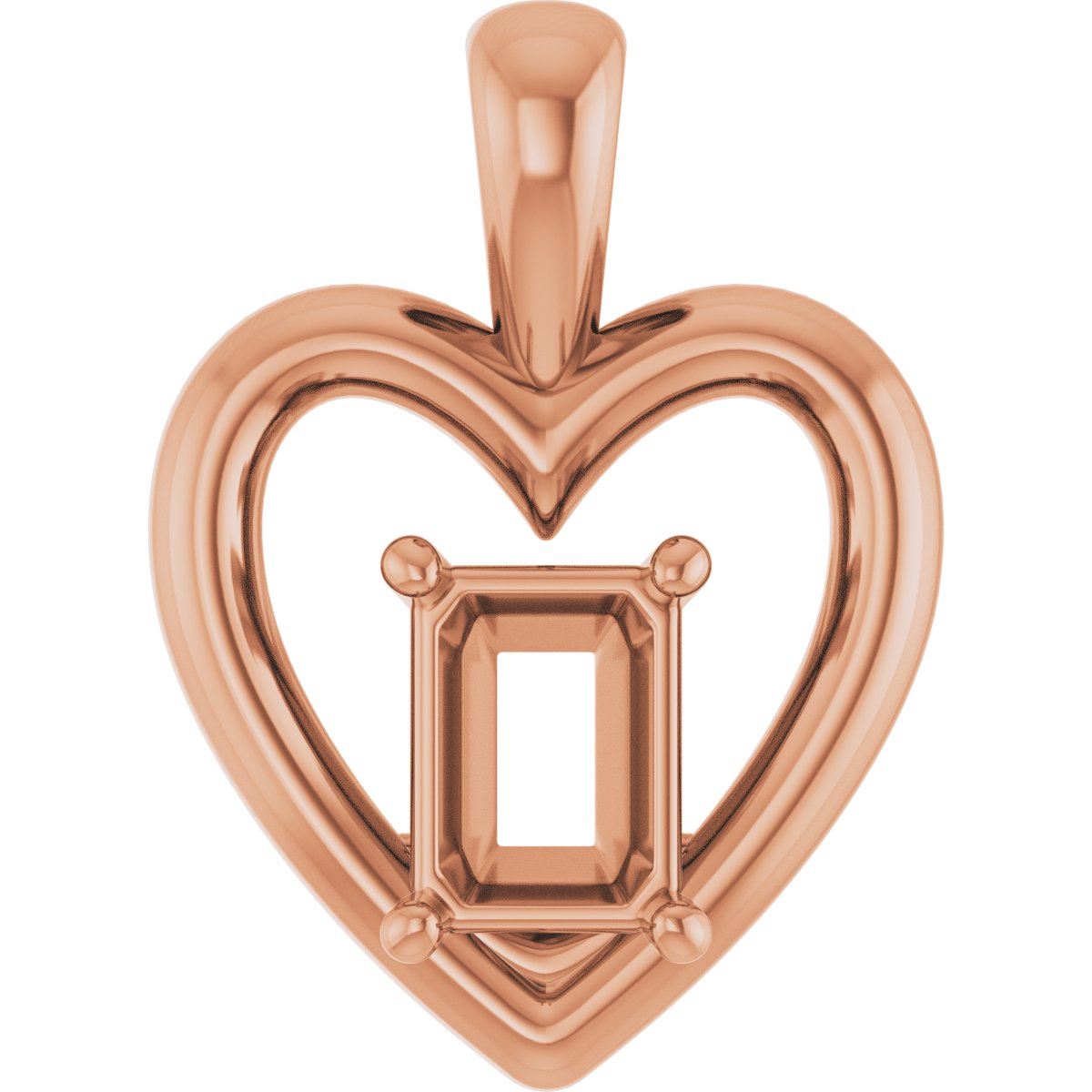Solitaire Heart Pendant