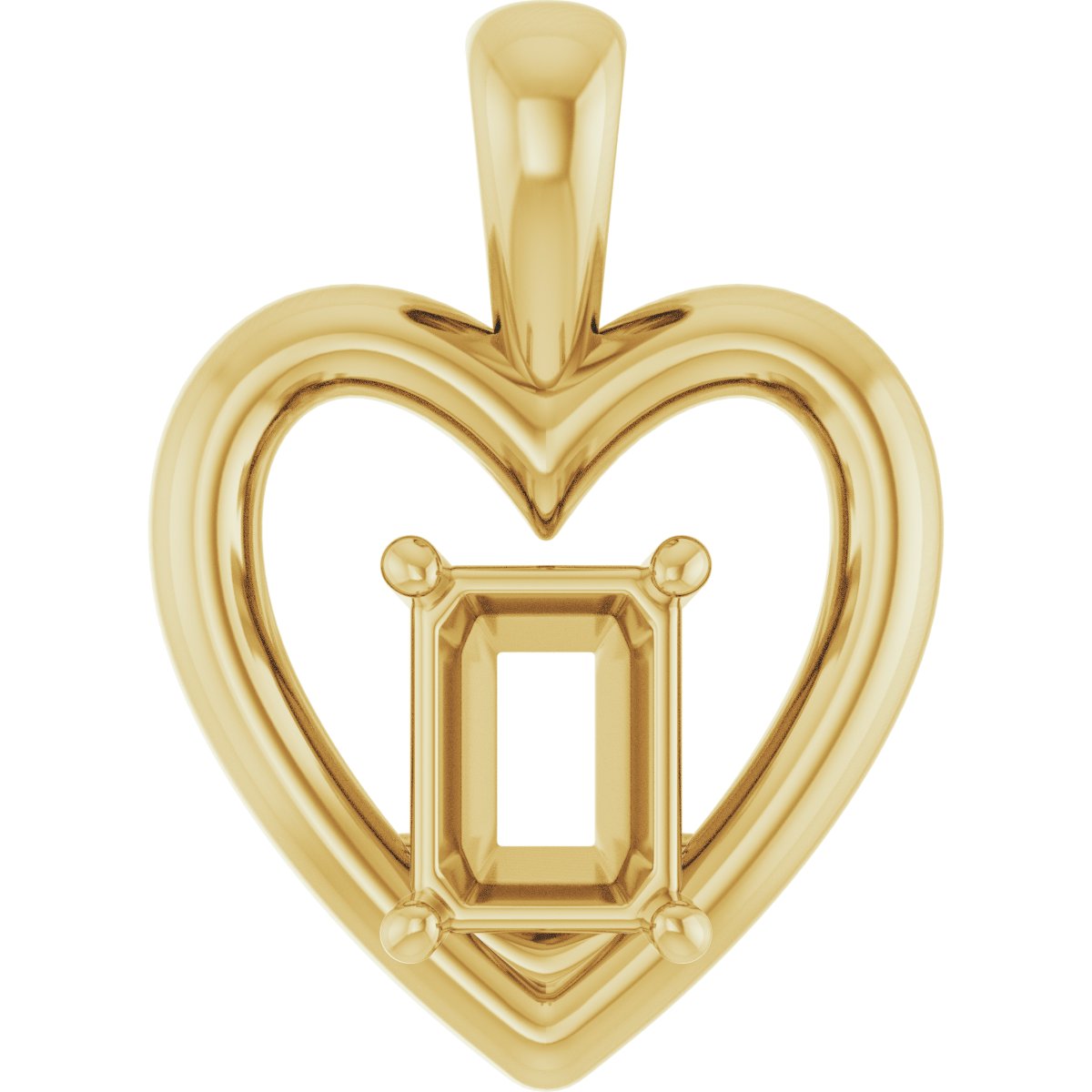 Solitaire Heart Pendant
