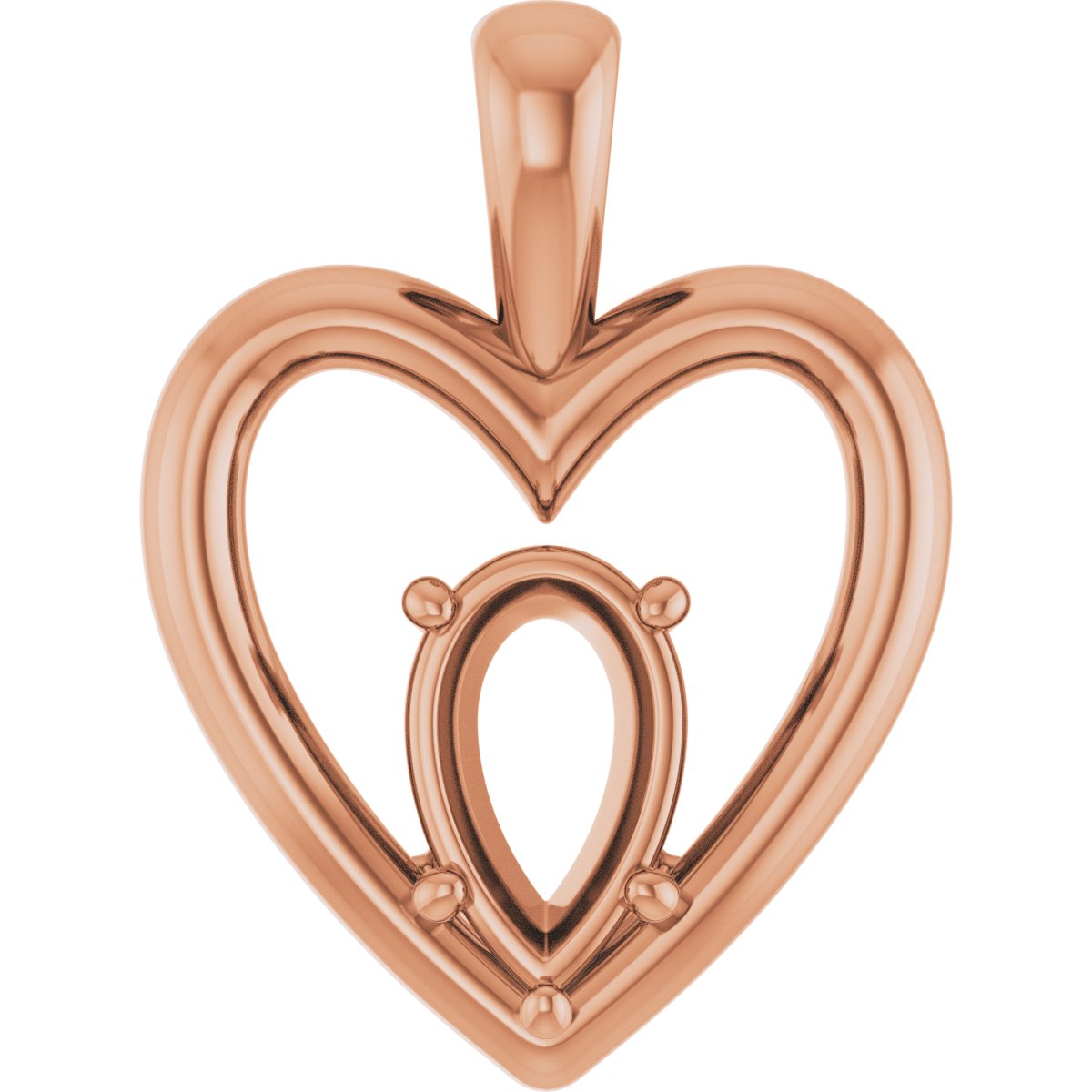 Solitaire Heart Pendant
