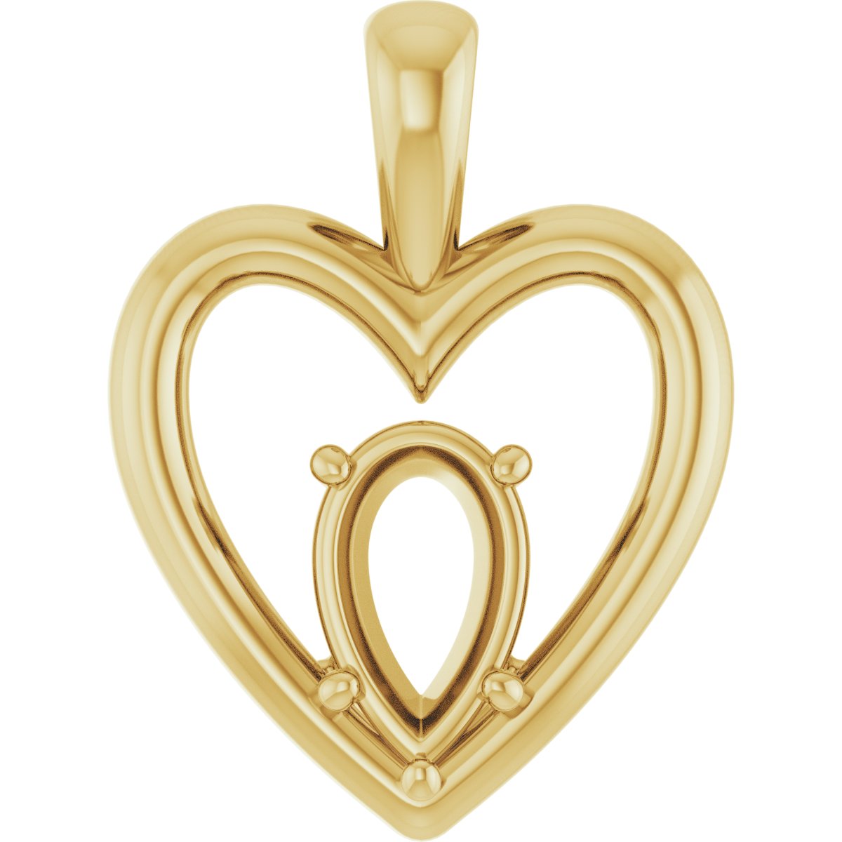 Solitaire Heart Pendant