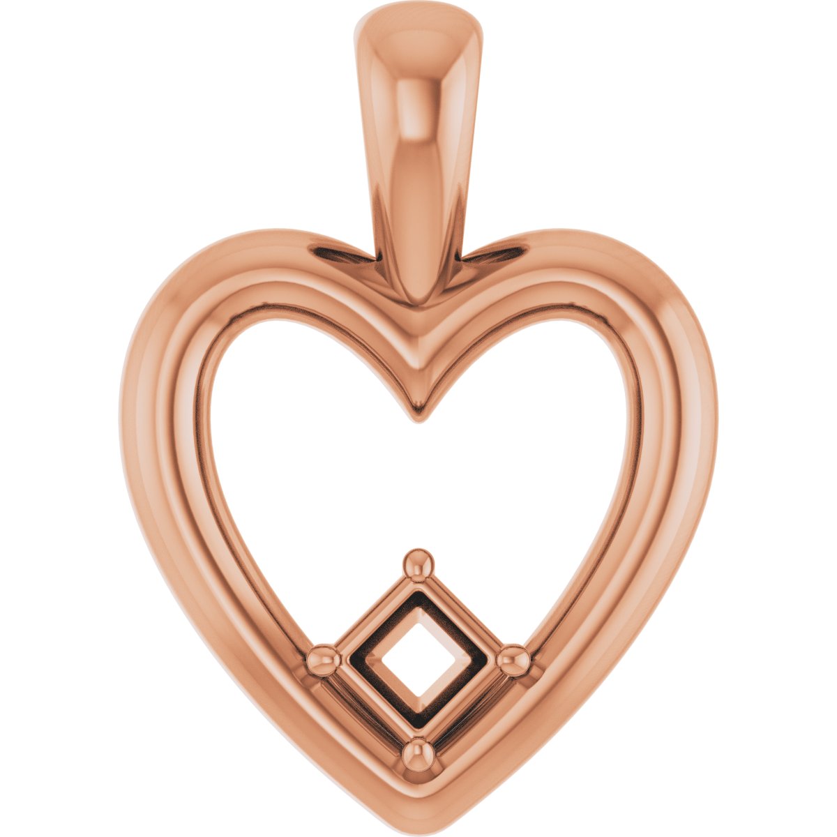 Solitaire Heart Pendant