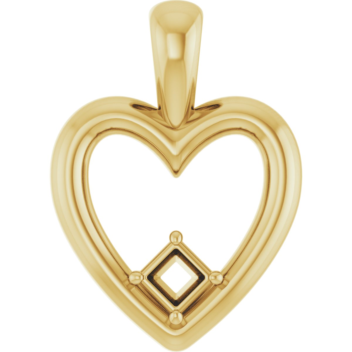 Solitaire Heart Pendant
