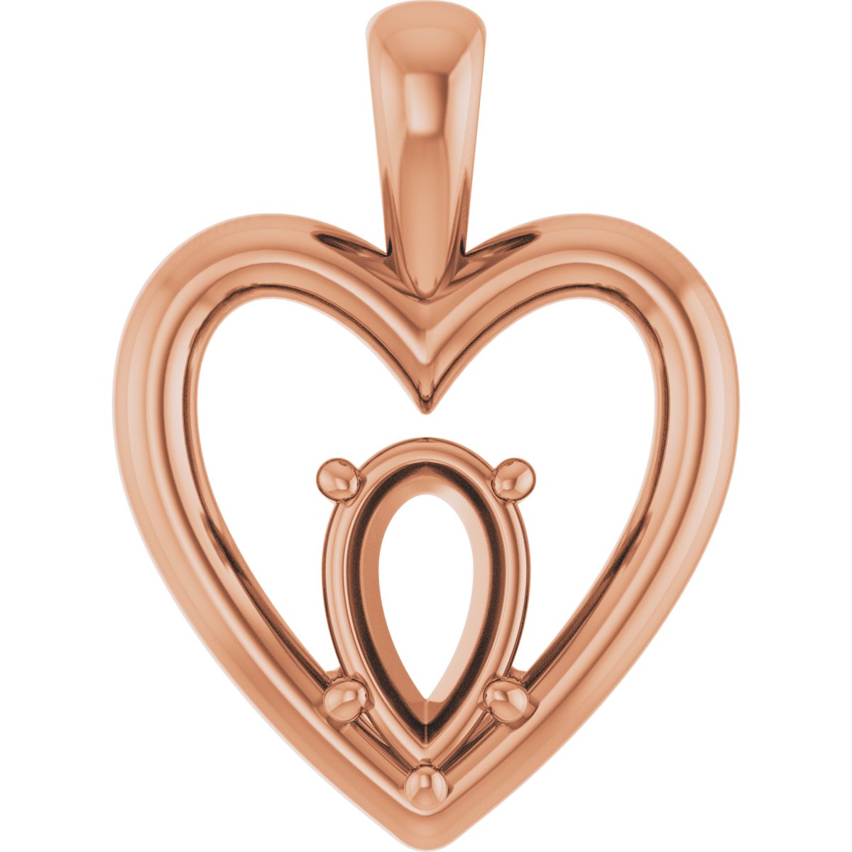 Solitaire Heart Pendant