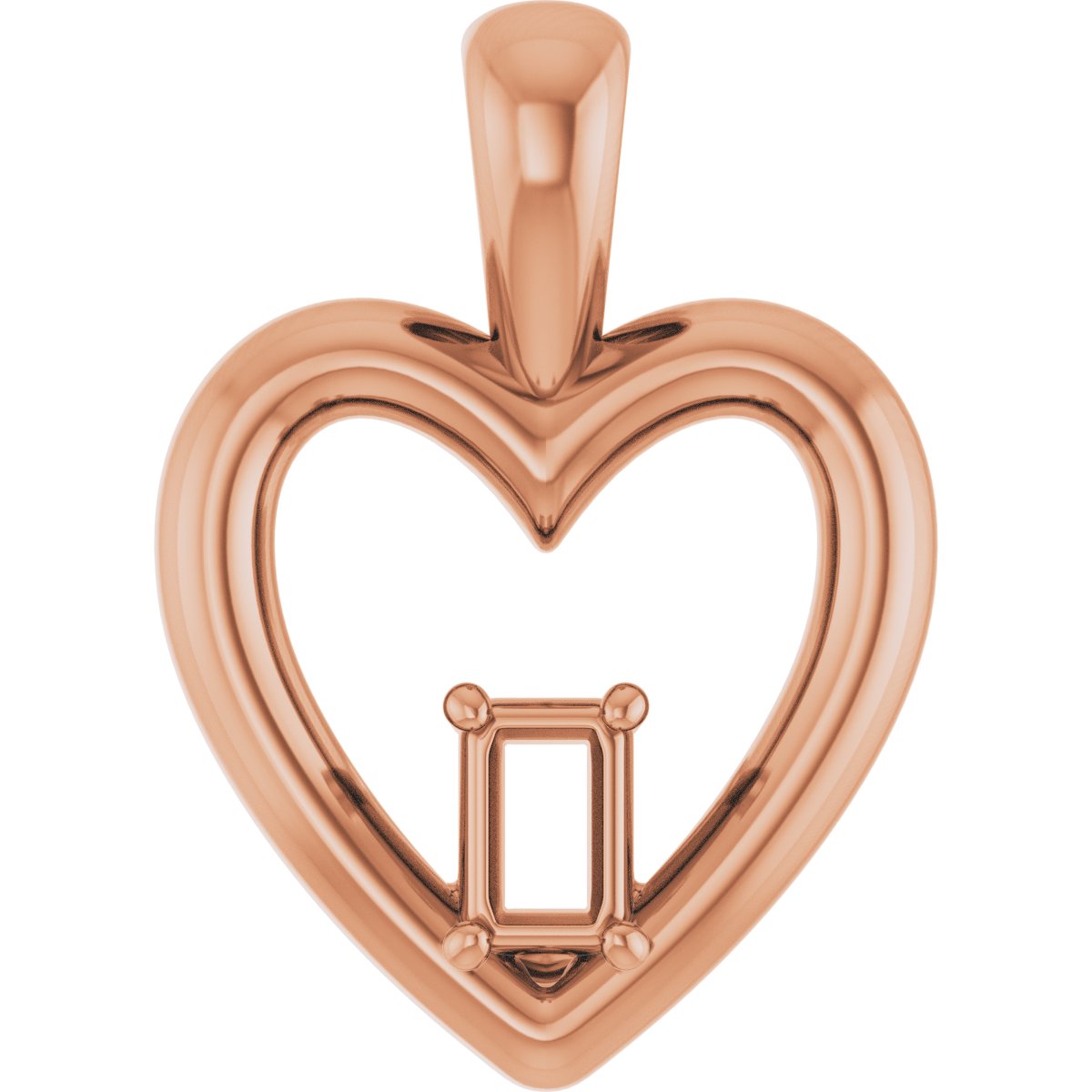 Solitaire Heart Pendant