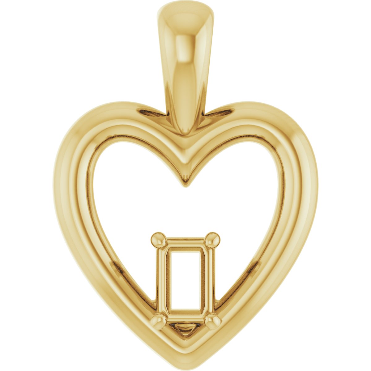 Solitaire Heart Pendant