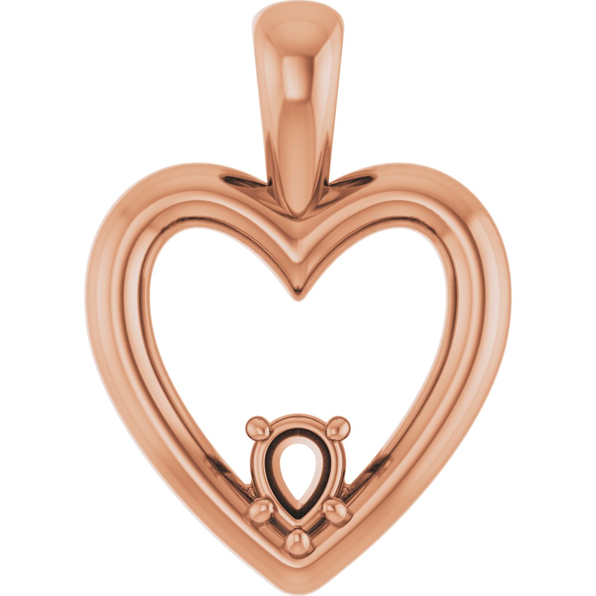 Solitaire Heart Pendant