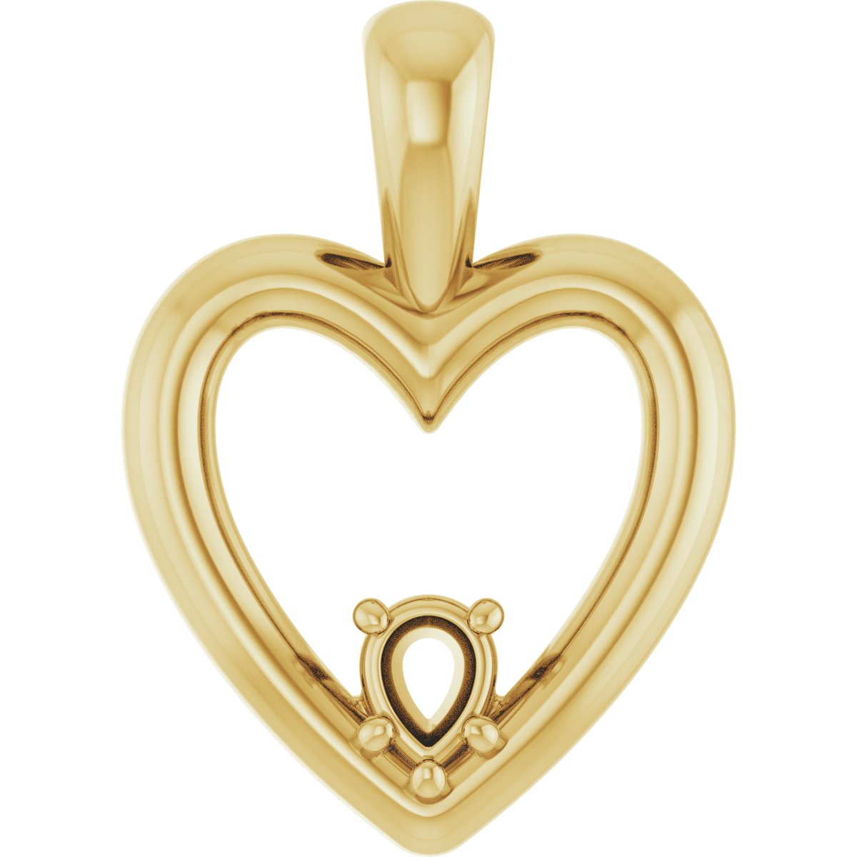 Solitaire Heart Pendant