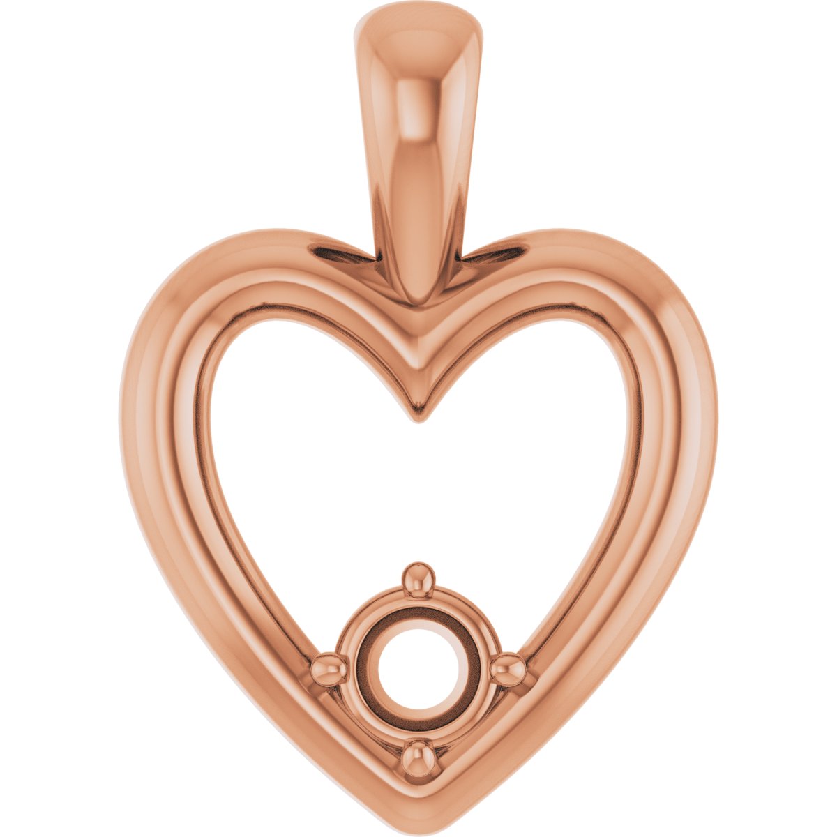Solitaire Heart Pendant