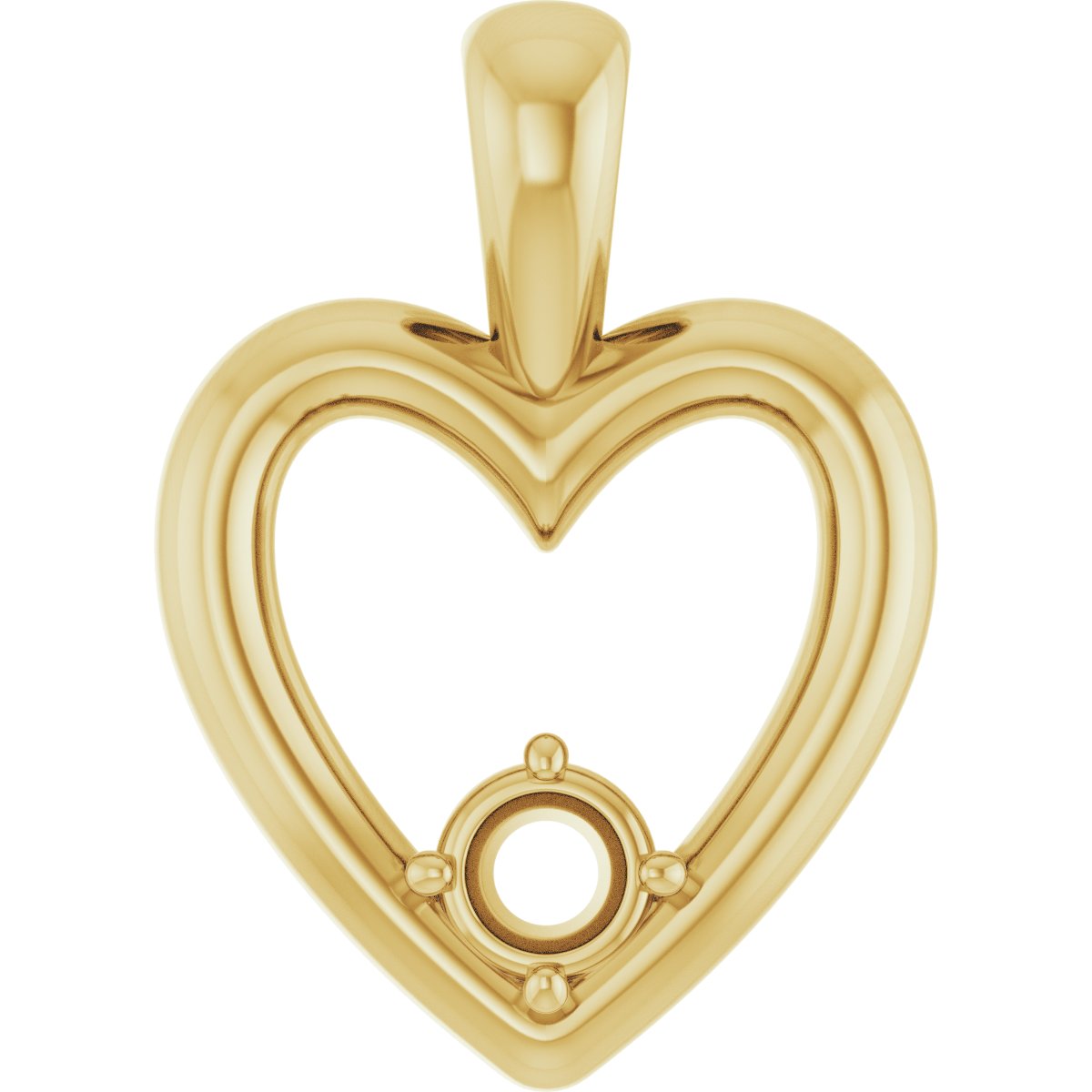 Solitaire Heart Pendant