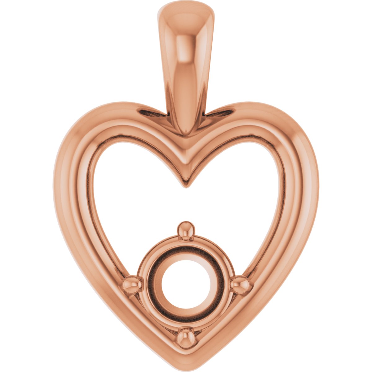 Solitaire Heart Pendant
