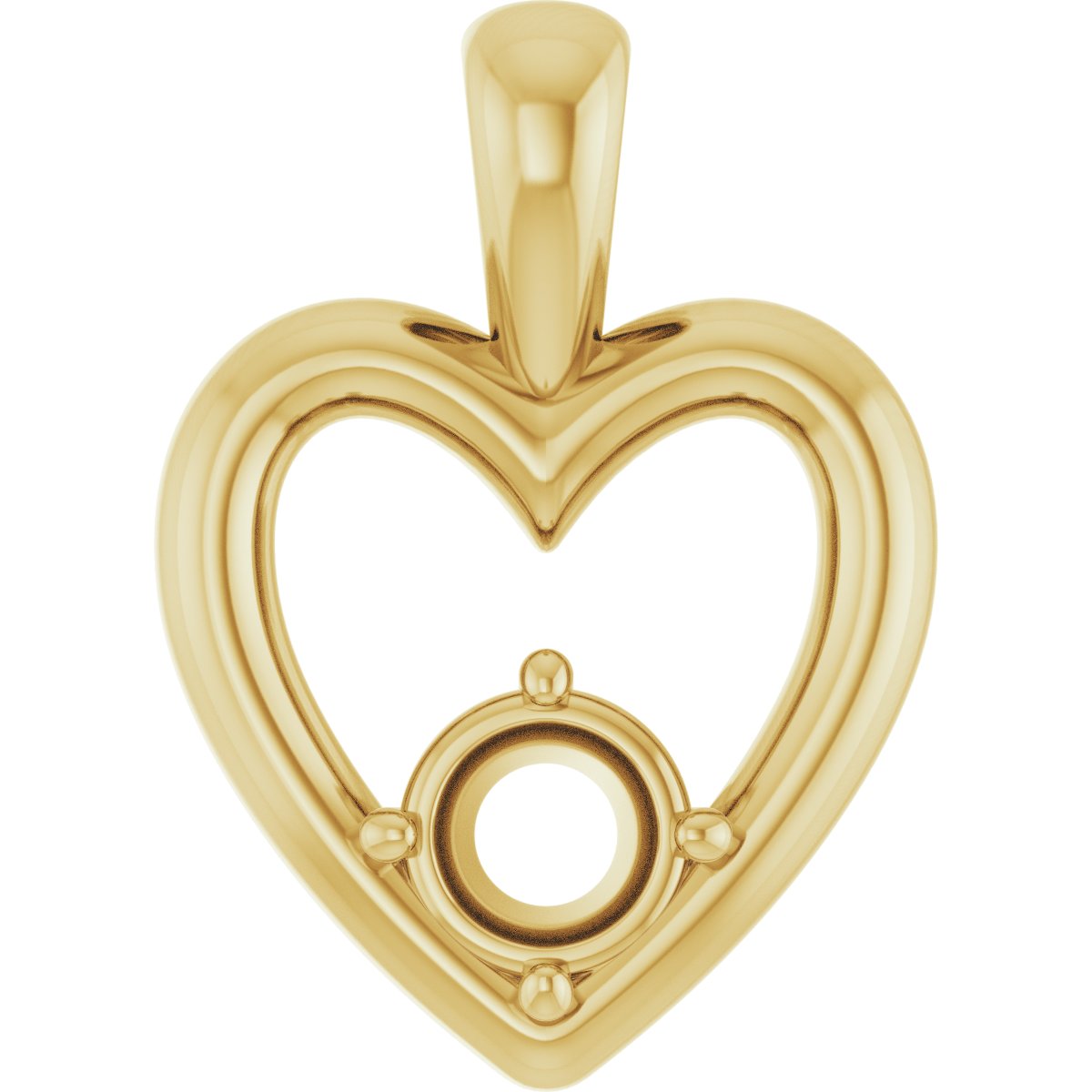Solitaire Heart Pendant