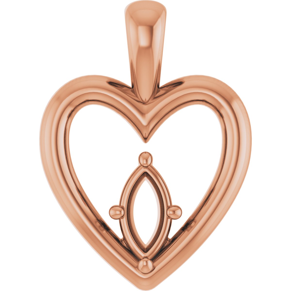 Solitaire Heart Pendant