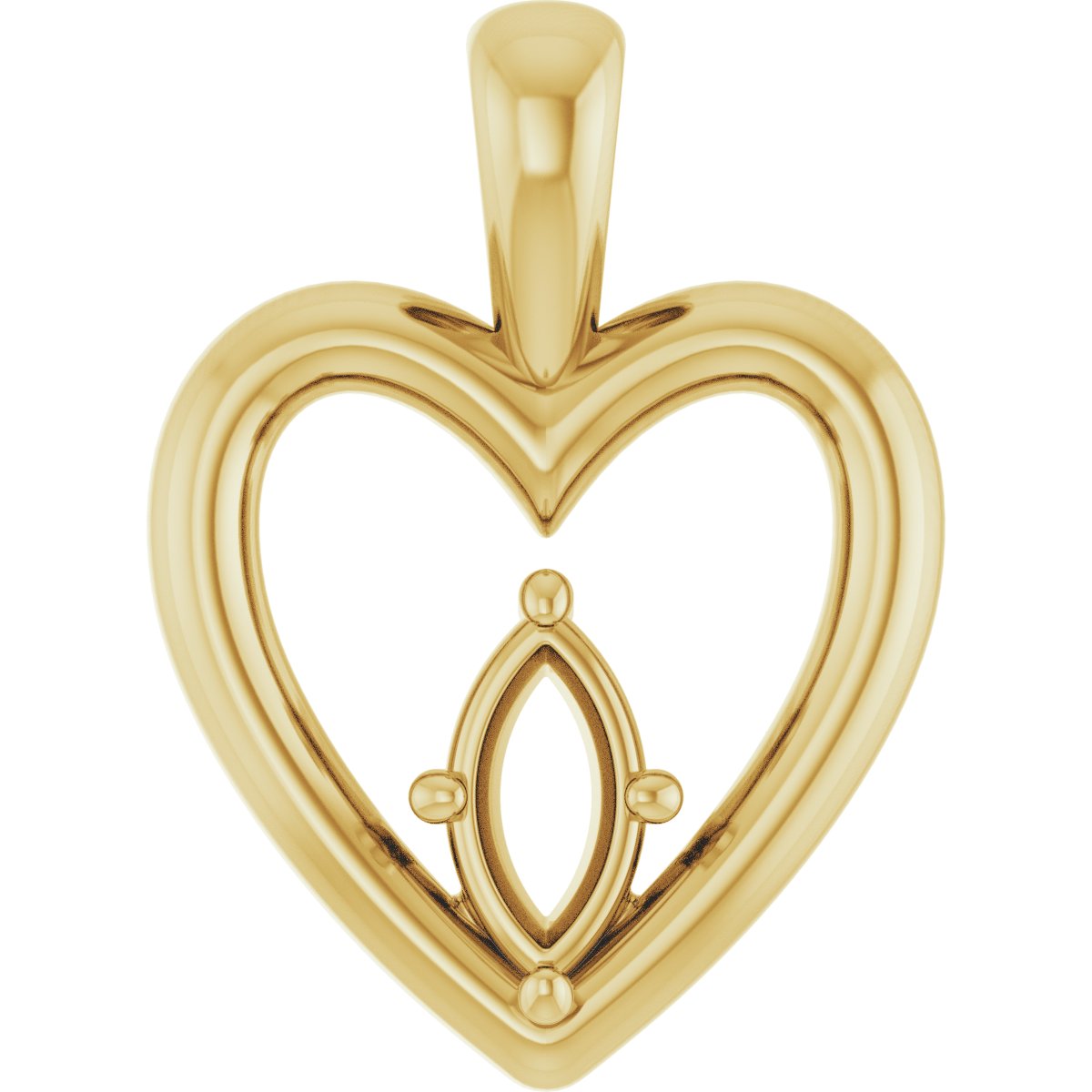 Solitaire Heart Pendant