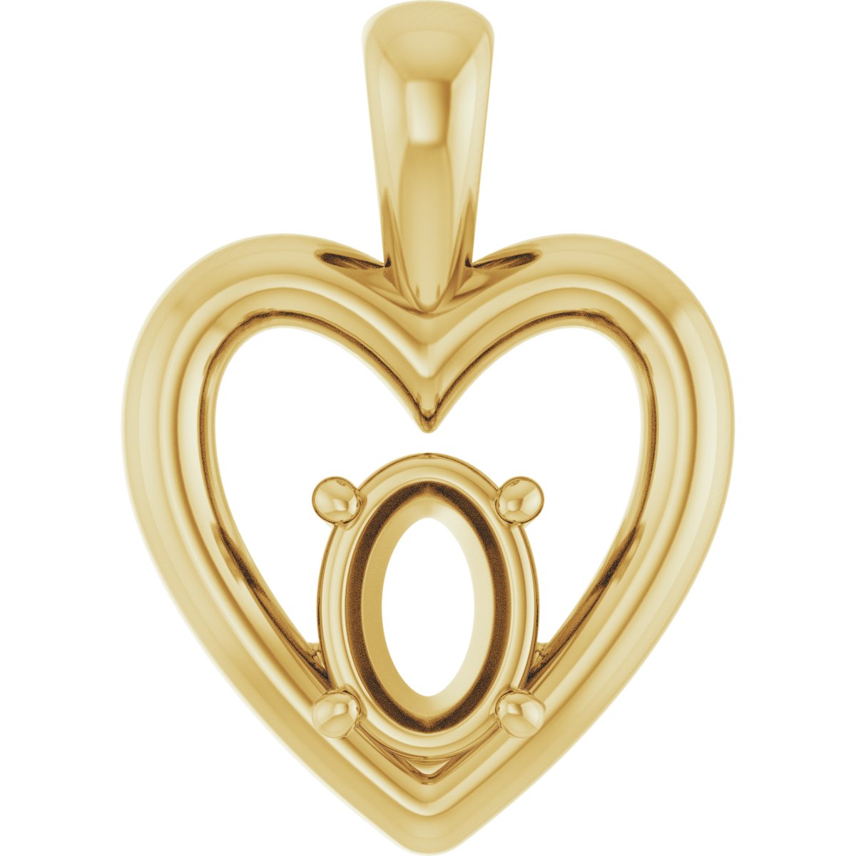 Solitaire Heart Pendant