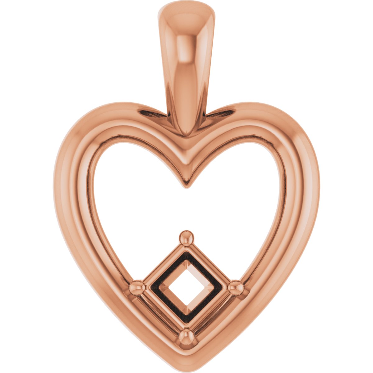 Solitaire Heart Pendant