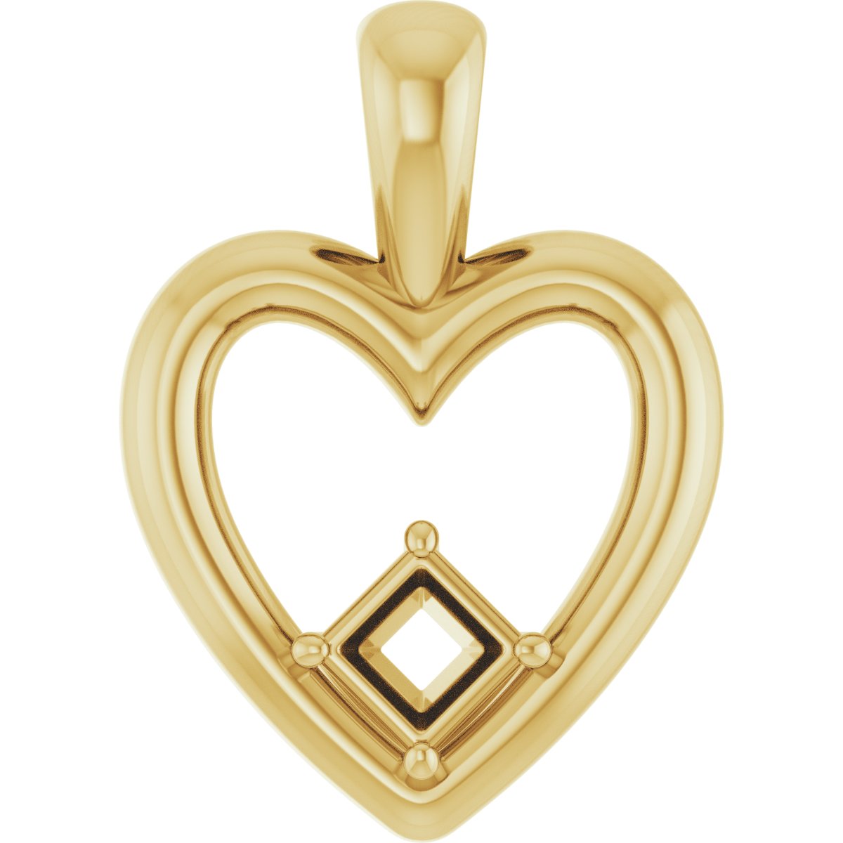 Solitaire Heart Pendant