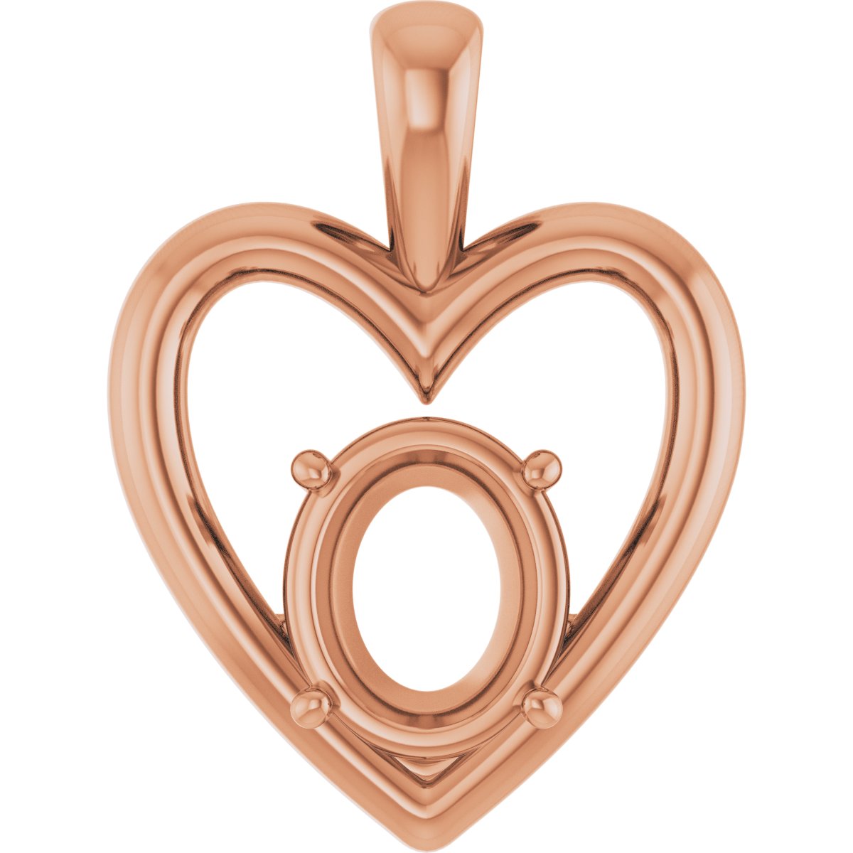 Solitaire Heart Pendant