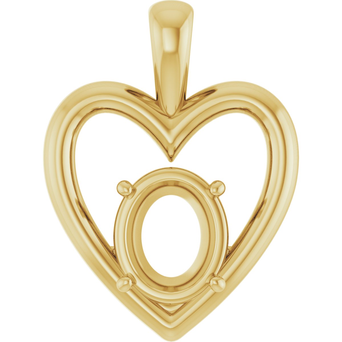 Solitaire Heart Pendant