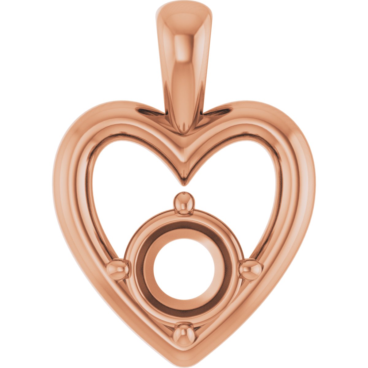 Solitaire Heart Pendant