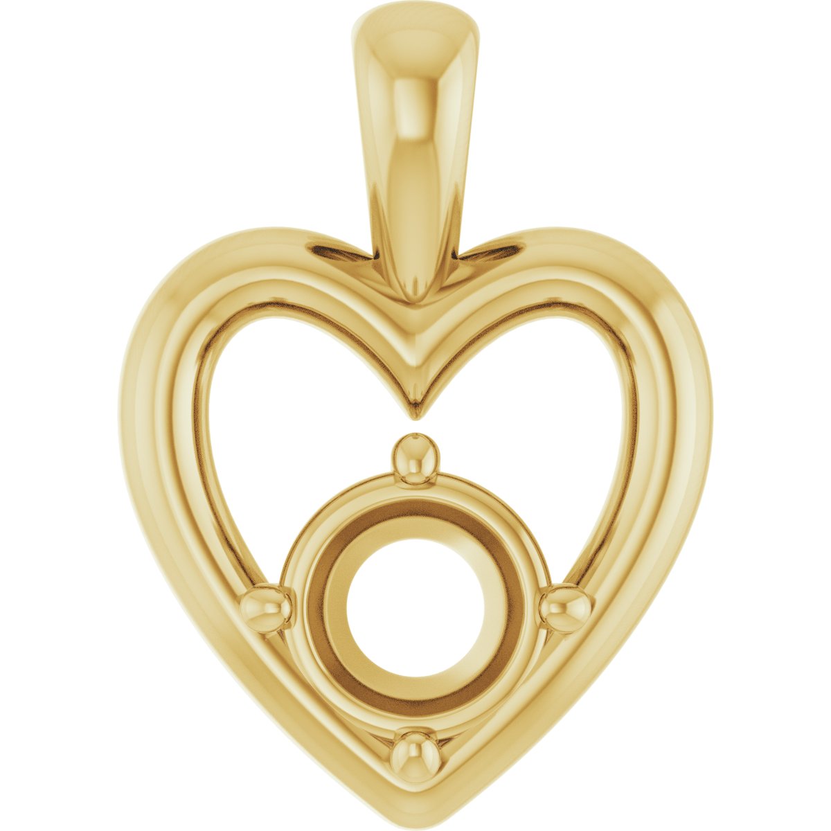 Solitaire Heart Pendant