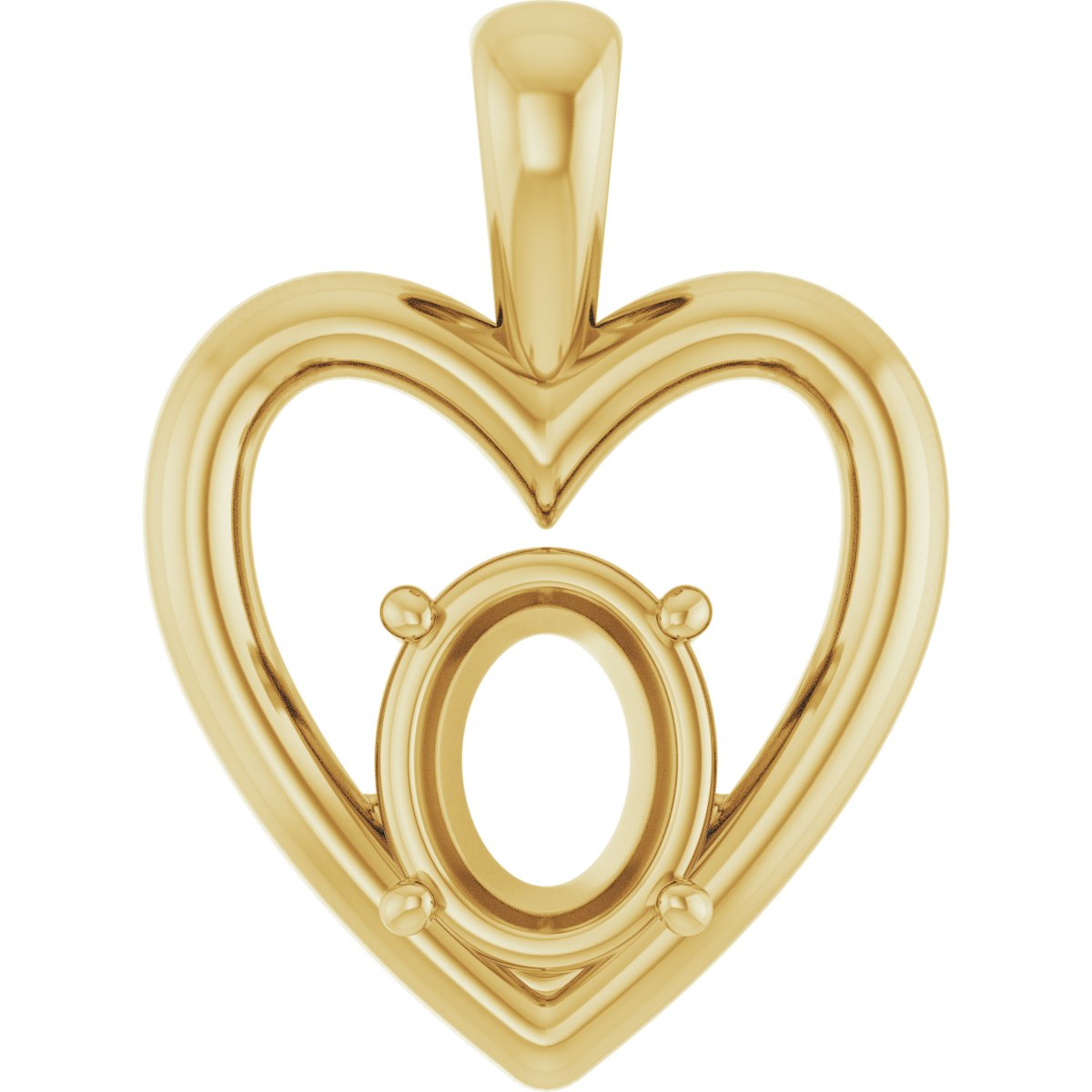 Solitaire Heart Pendant