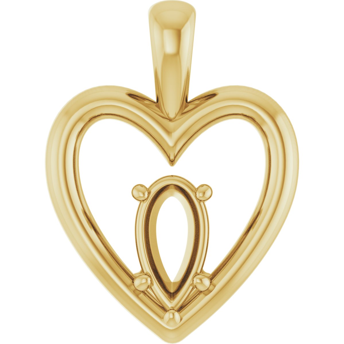 Solitaire Heart Pendant
