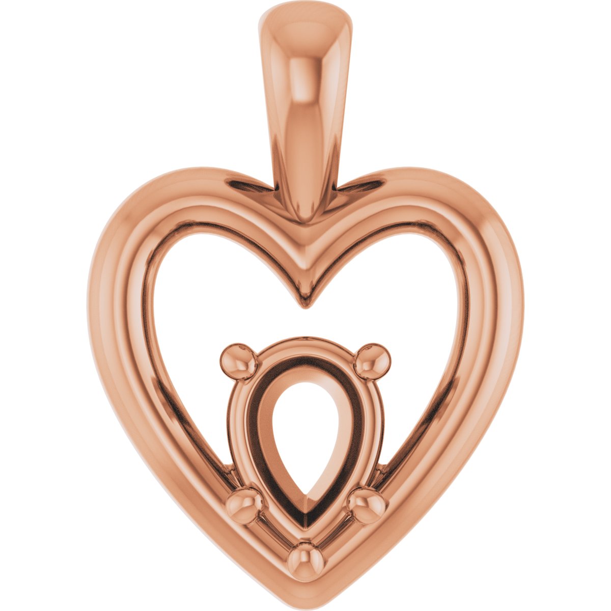 Solitaire Heart Pendant