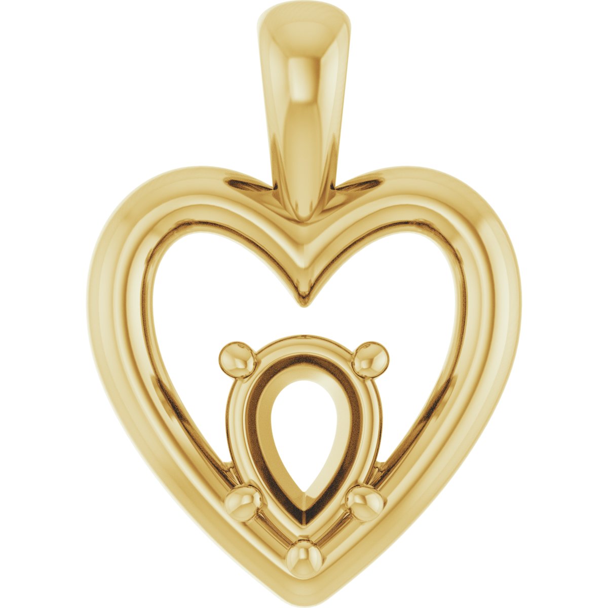 Solitaire Heart Pendant
