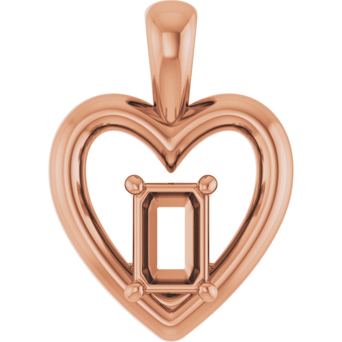 Solitaire Heart Pendant
