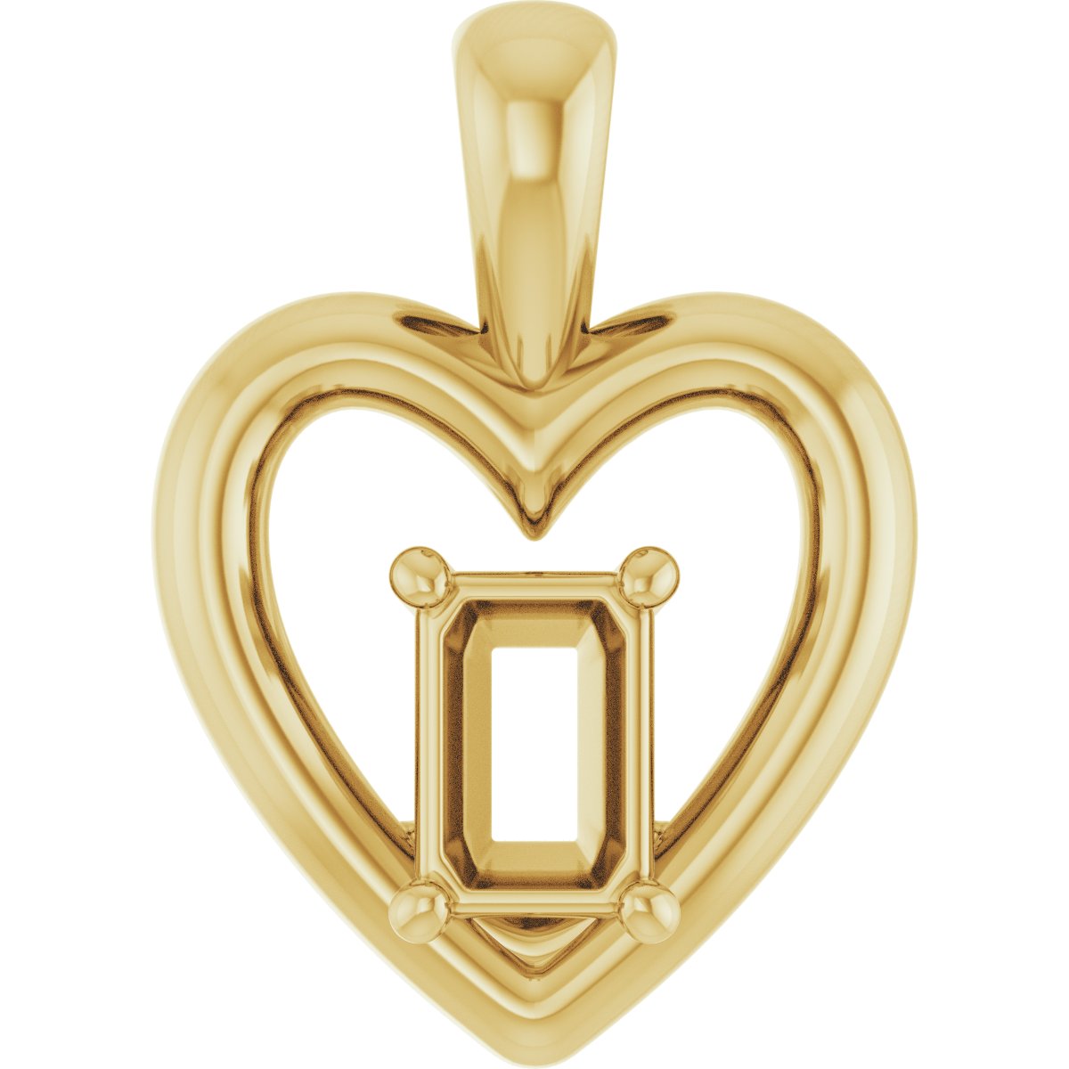 Solitaire Heart Pendant