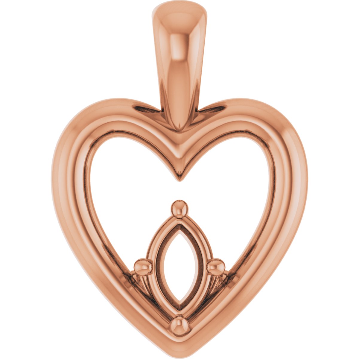 Solitaire Heart Pendant