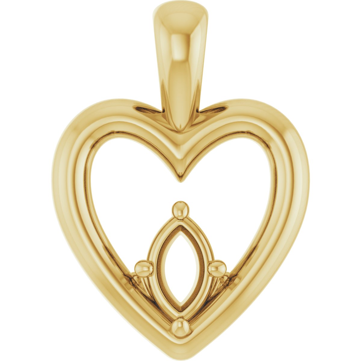 Solitaire Heart Pendant