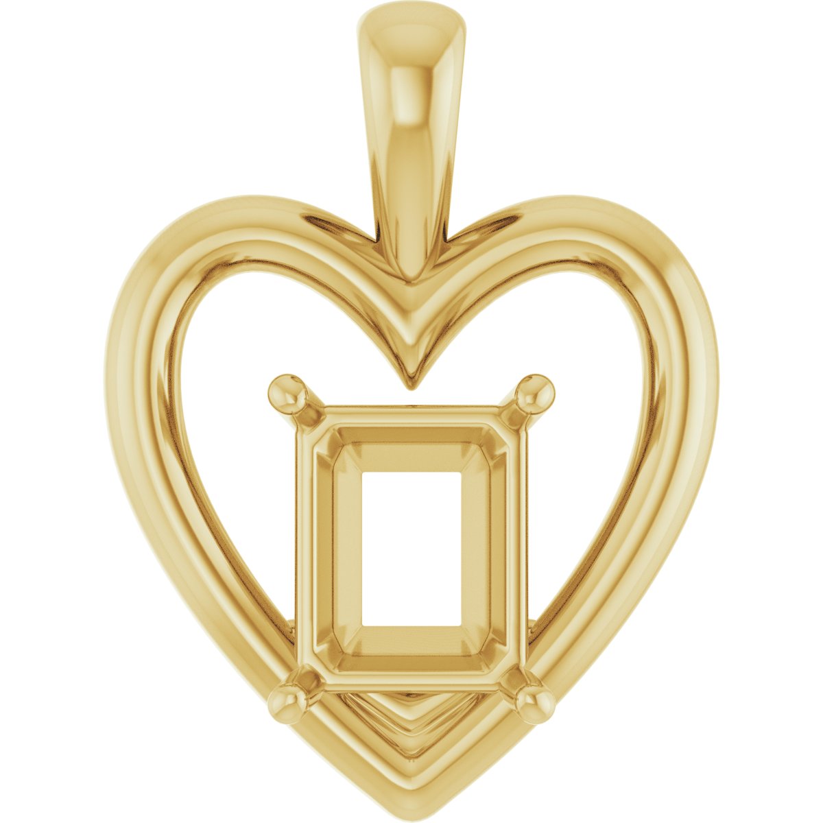 Solitaire Heart Pendant