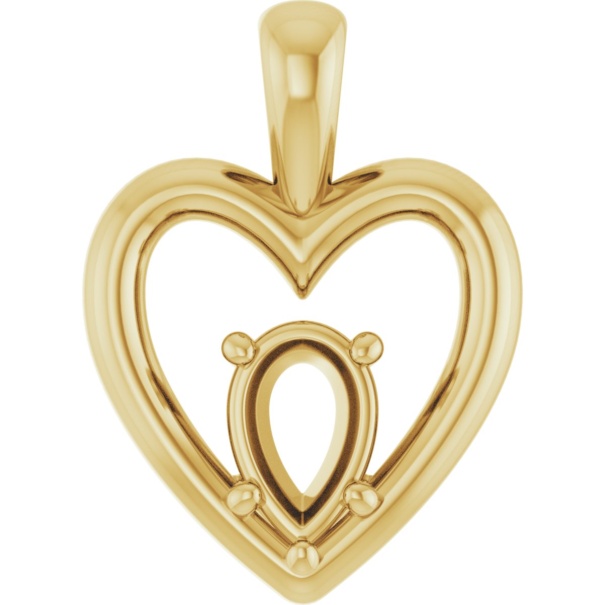 Solitaire Heart Pendant