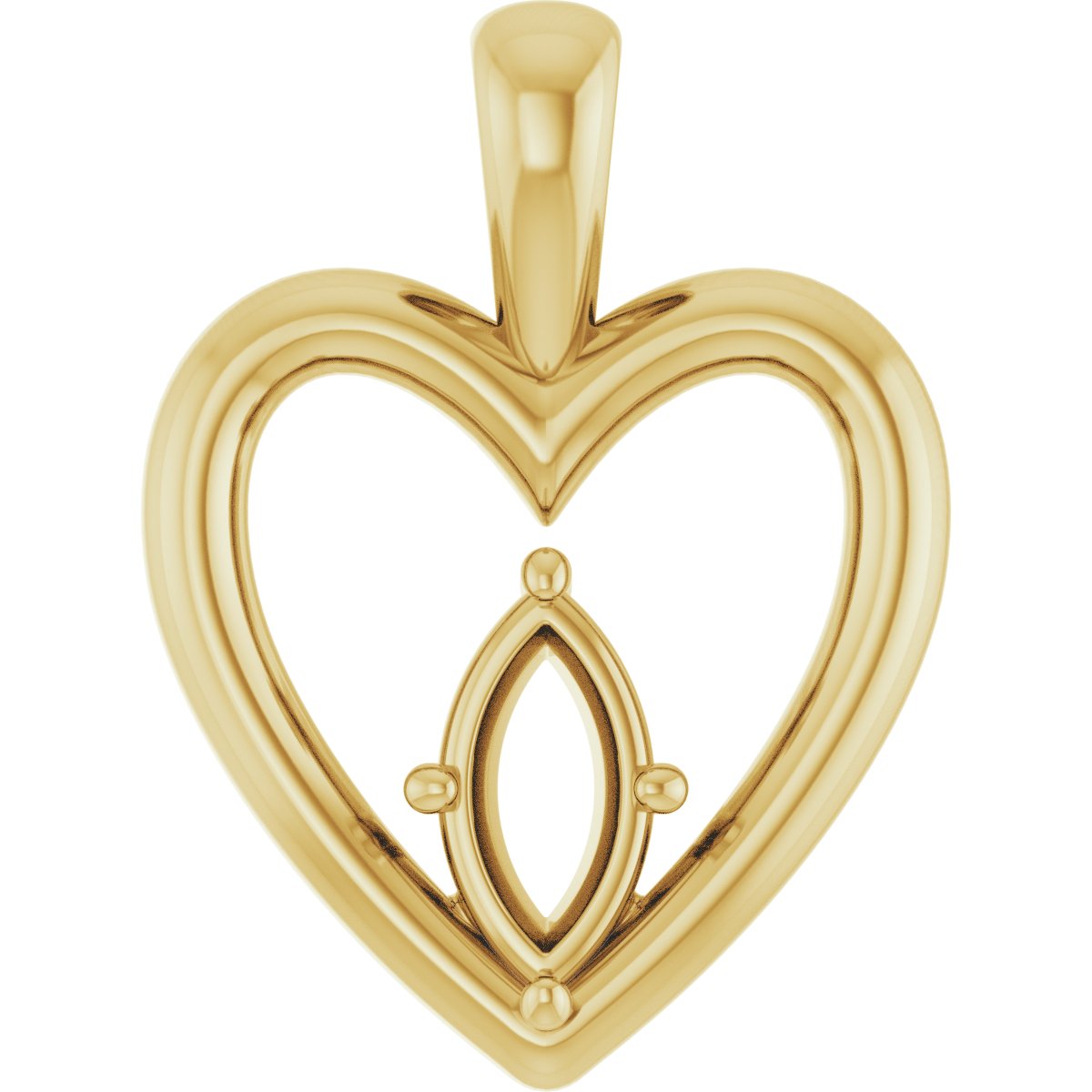 Solitaire Heart Pendant